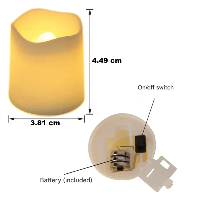 Large pack of 24 battery LED flameless candles, ideal for home decor, event lighting & holiday ambiance.