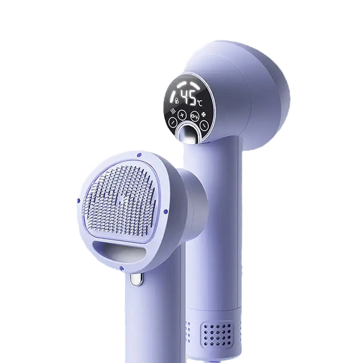 Portable silent pet dryer & brush for easy dog grooming, cat grooming, and pet hair care at home.