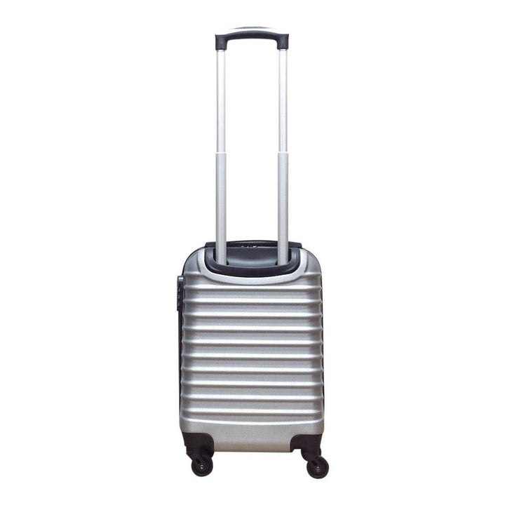 Sleek silver hard-shell suitcase set for modern travelers, offering robust protection for your belongings.
