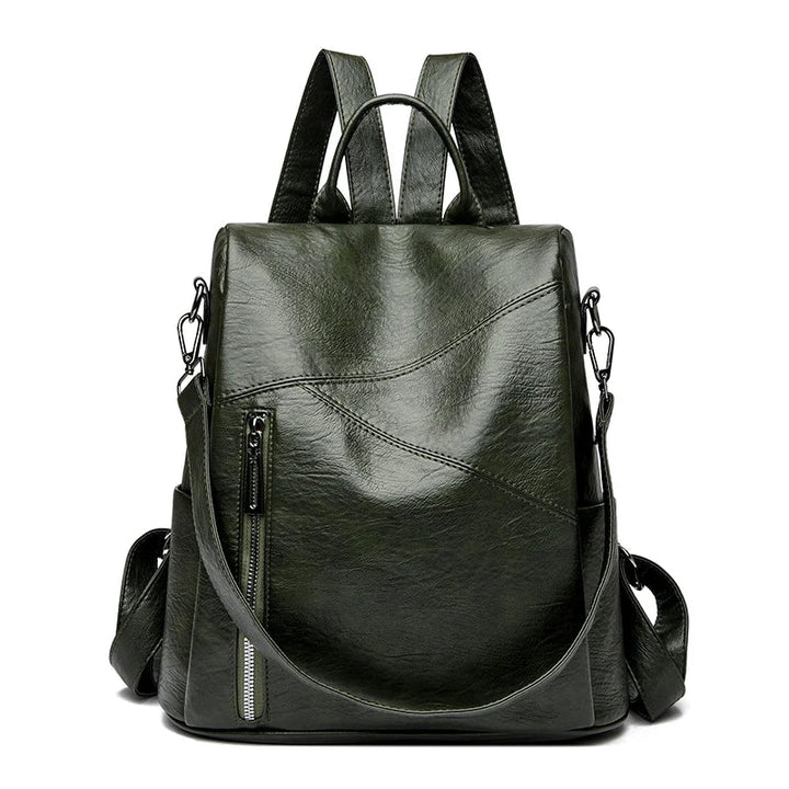 Everyday women's sleek leather backpack, a must-have fashion accessory for city life.