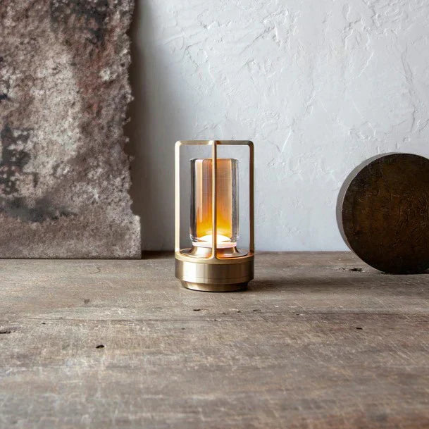 "Sleek cordless rechargeable LED table lamp with smart touch control, perfect for stylish home decor and energy-efficient lig