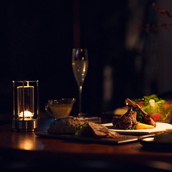 "Sleek cordless rechargeable LED table lamp with smart touch control, perfect for stylish home decor and energy-efficient lig