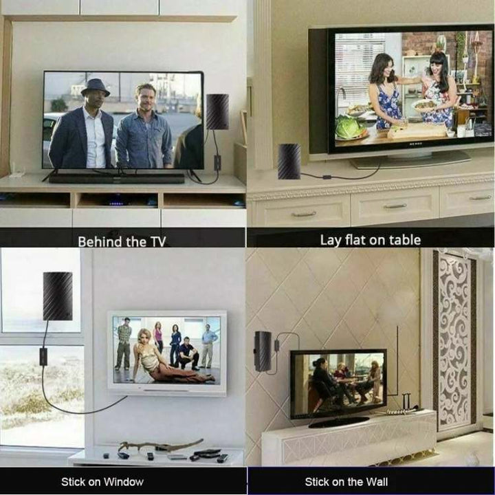 Sleek FreeStream 4K Indoor TV Aerial captures free HD channels with ease, compact design ideal for elegant home setups.