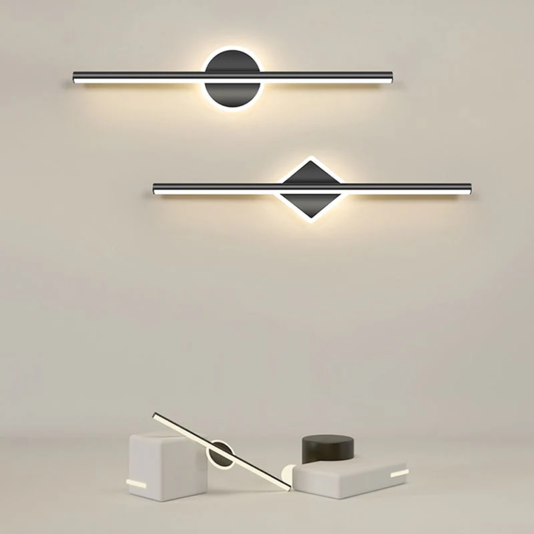 Close-up of the sleek OpalEdge design of a modern LED wall lamp, a minimalist and decorative indoor fixture.