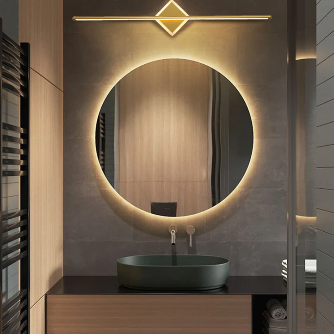 Versatile modern LED wall lamp, ideal for living rooms, bedrooms, or as a chic bathroom light. Ambiance lighting.