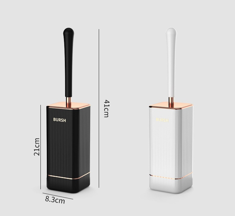 Wall-mounted toilet brush set for modern, hygienic bathrooms. Efficient cleaning with space-saving design.