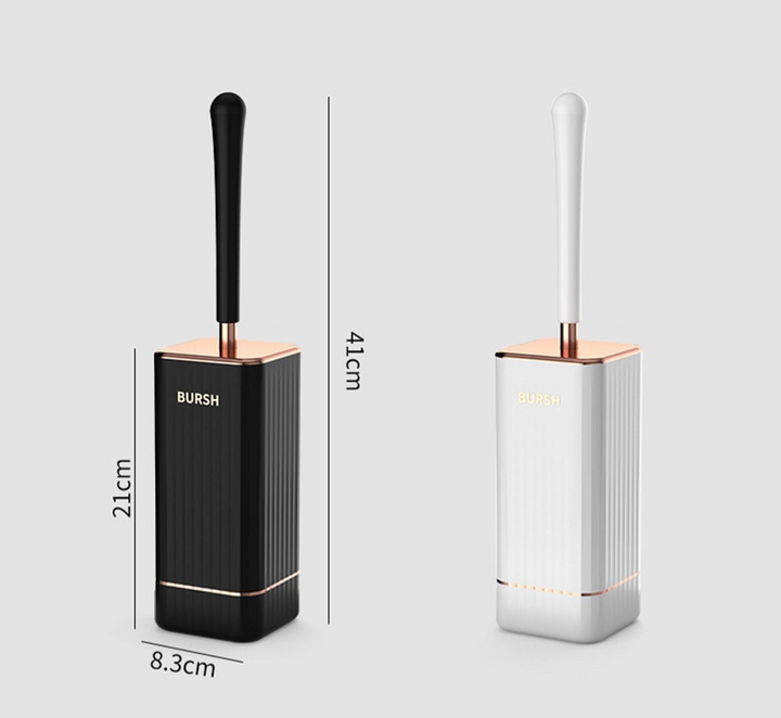 Wall-mounted toilet brush set for modern, hygienic bathrooms. Efficient cleaning with space-saving design.