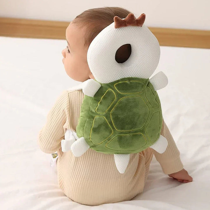 Cute animal-design infant head protector cushion, ensuring baby safety while crawling, standing, or walking.