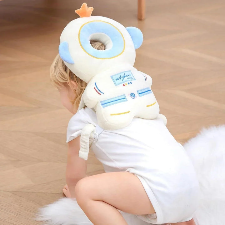 Infant head safety cushion, a soft pillow for fall protection, ideal for babies learning to crawl & walk.