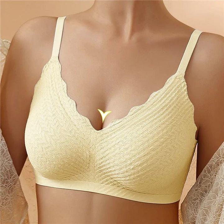 Premium women's comfort bra, non-padded design for a soft, natural fit and all-day wireless support.