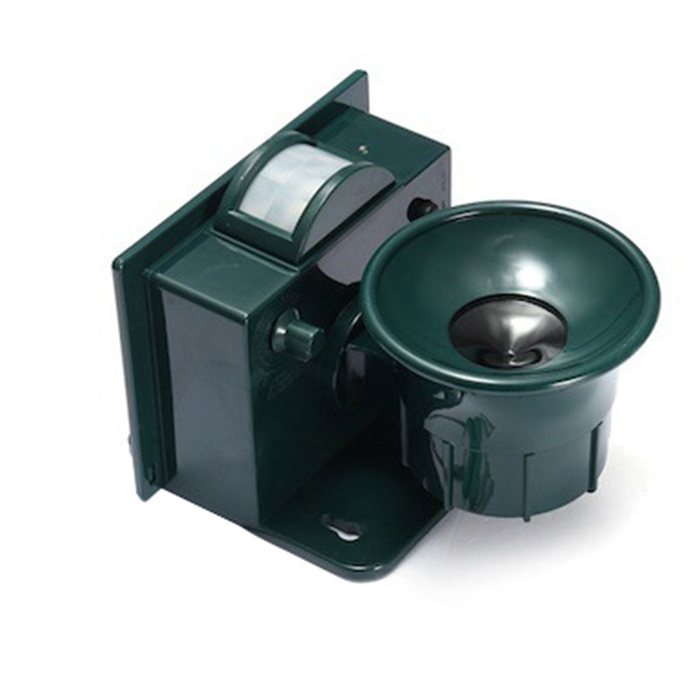 Ultrasonic, motion sensor, solar powered bird repeller for gardens, patios & outdoor wildlife.