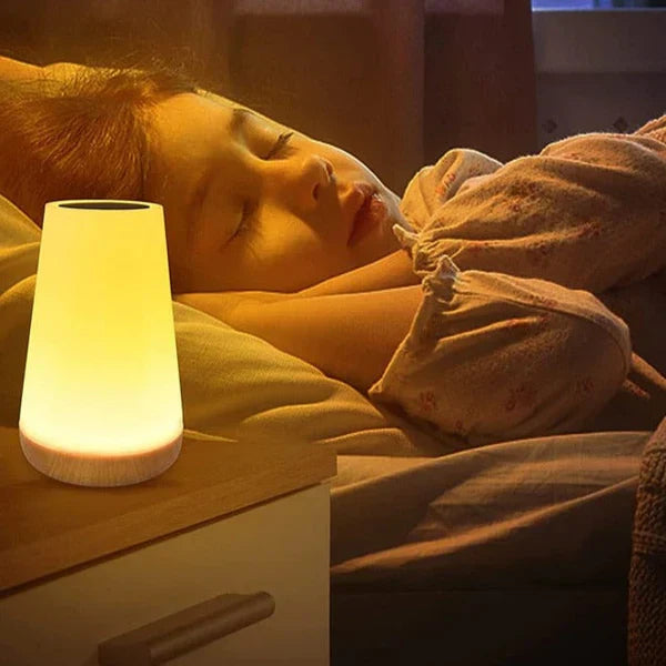 Perfect gift: a touch control night light, USB rechargeable, providing soothing ambient lighting for any space.