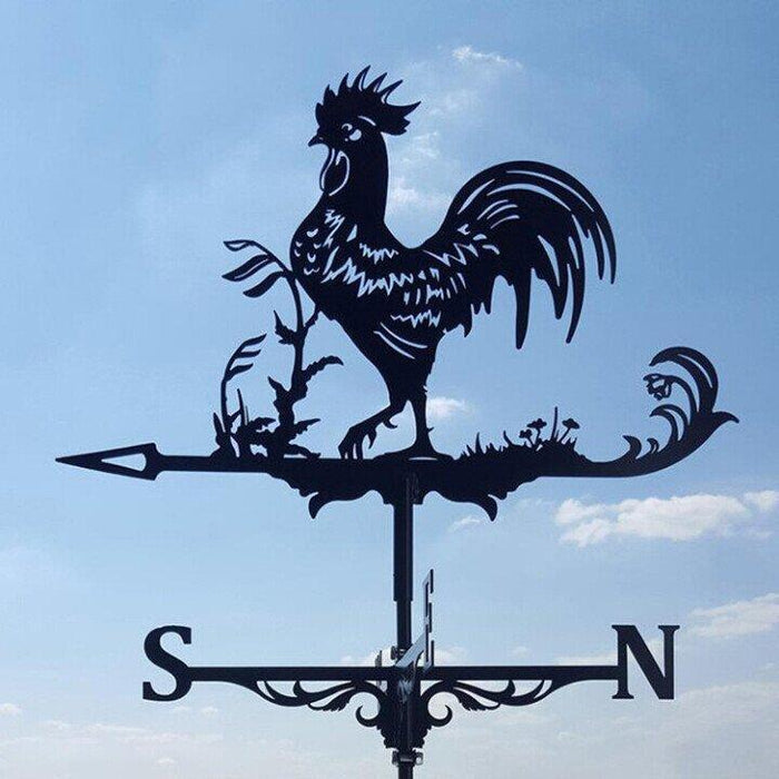 Eye-catching garden weather vane, decorative roof ornament for accurate wind direction display.
