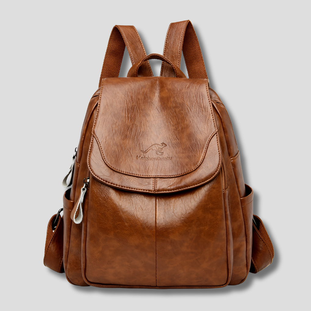 Women's Anti-Theft Leather Backpack