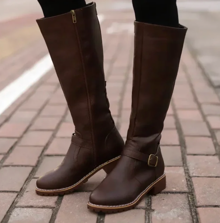 Durable Emma women's comfort boots with non-slip, shock-absorbing soles. Trendy and versatile for all-weather wear.
