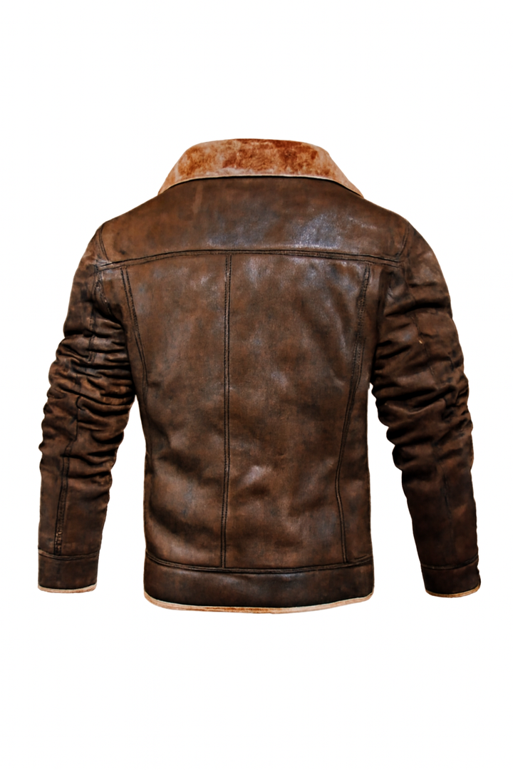 New men's classic aviator bomber jacket, warm winter outerwear with stylish design for everyday wear.