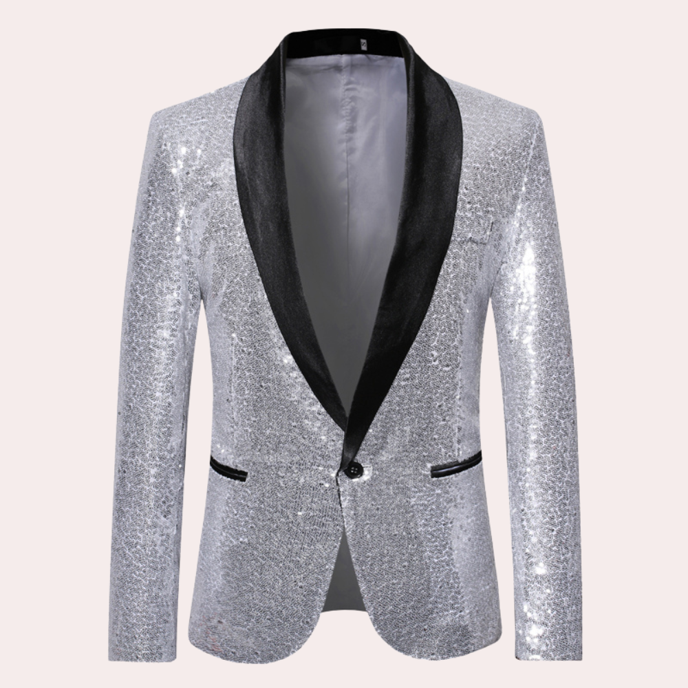 Classic black men's Orion blazer, a must-have versatile fashion jacket for business and smart casual outfits.