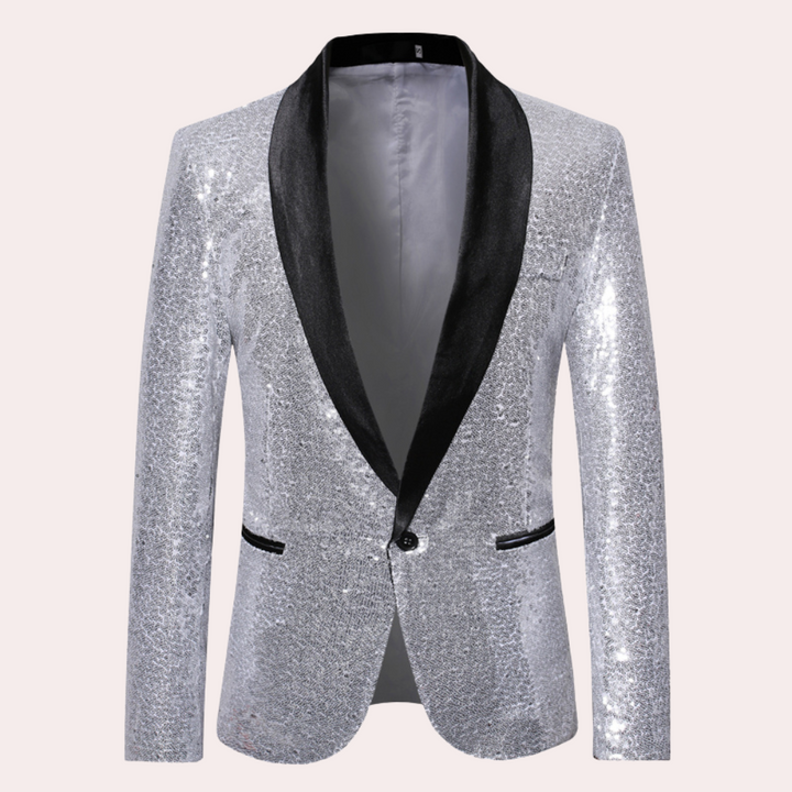 Classic black men's Orion blazer, a must-have versatile fashion jacket for business and smart casual outfits.