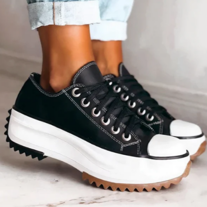 Stylish women's comfort orthopedic platform shoes, ideal for casual walking with supportive slip-on design.