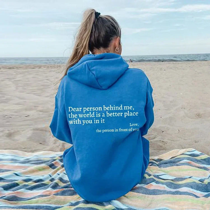 Aurora women's graphic hoodie, unique and comfortable, ideal for casual and street style.