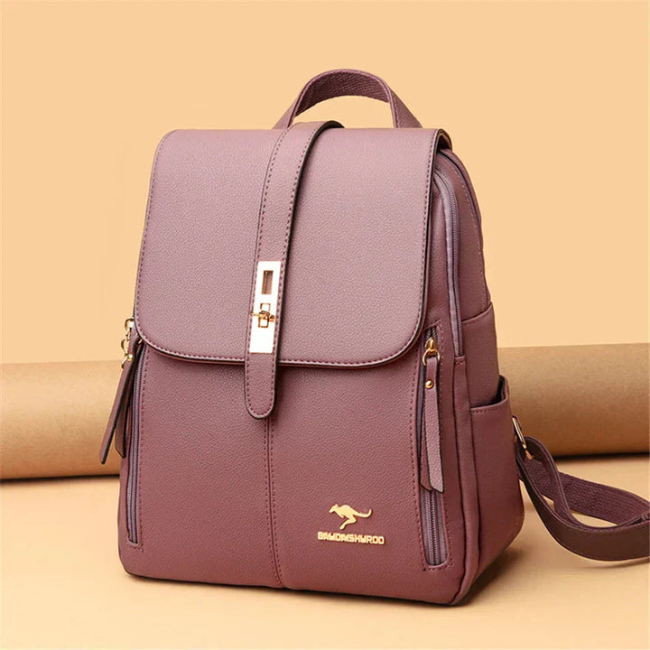 Premium leather women's backpack, soft yet durable. A stylish and chic accessory for any versatile outfit.