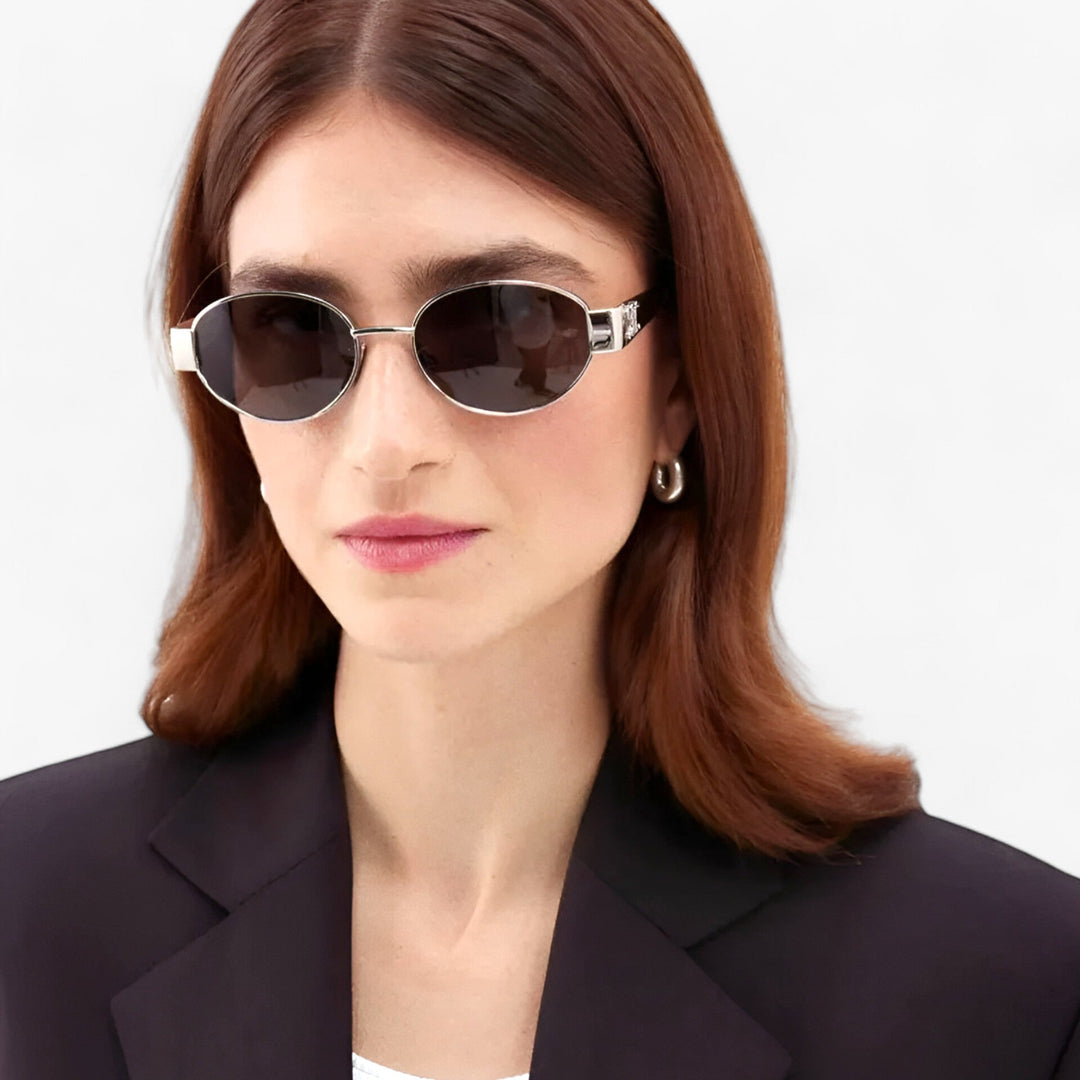 Elegant women's acetate sunglasses with UV protection & polarized lenses, perfect travel eyewear.