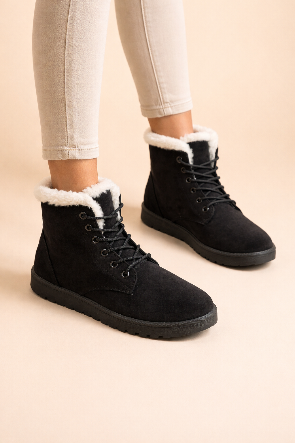Comfortable women's ankle boots, warm and cozy for winter. Perfect everyday cold weather footwear.