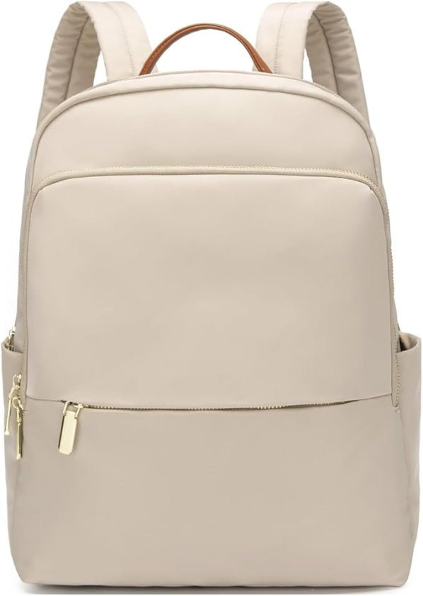 Stylish women's waterproof laptop backpack for daily commute & travel essentials.
