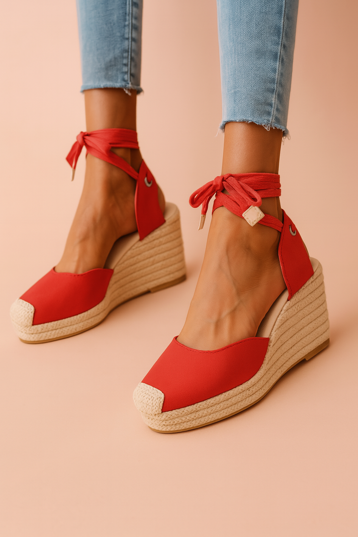 Comfortable women's wedge espadrille sandals, versatile for both casual outings and dressy summer occasions.