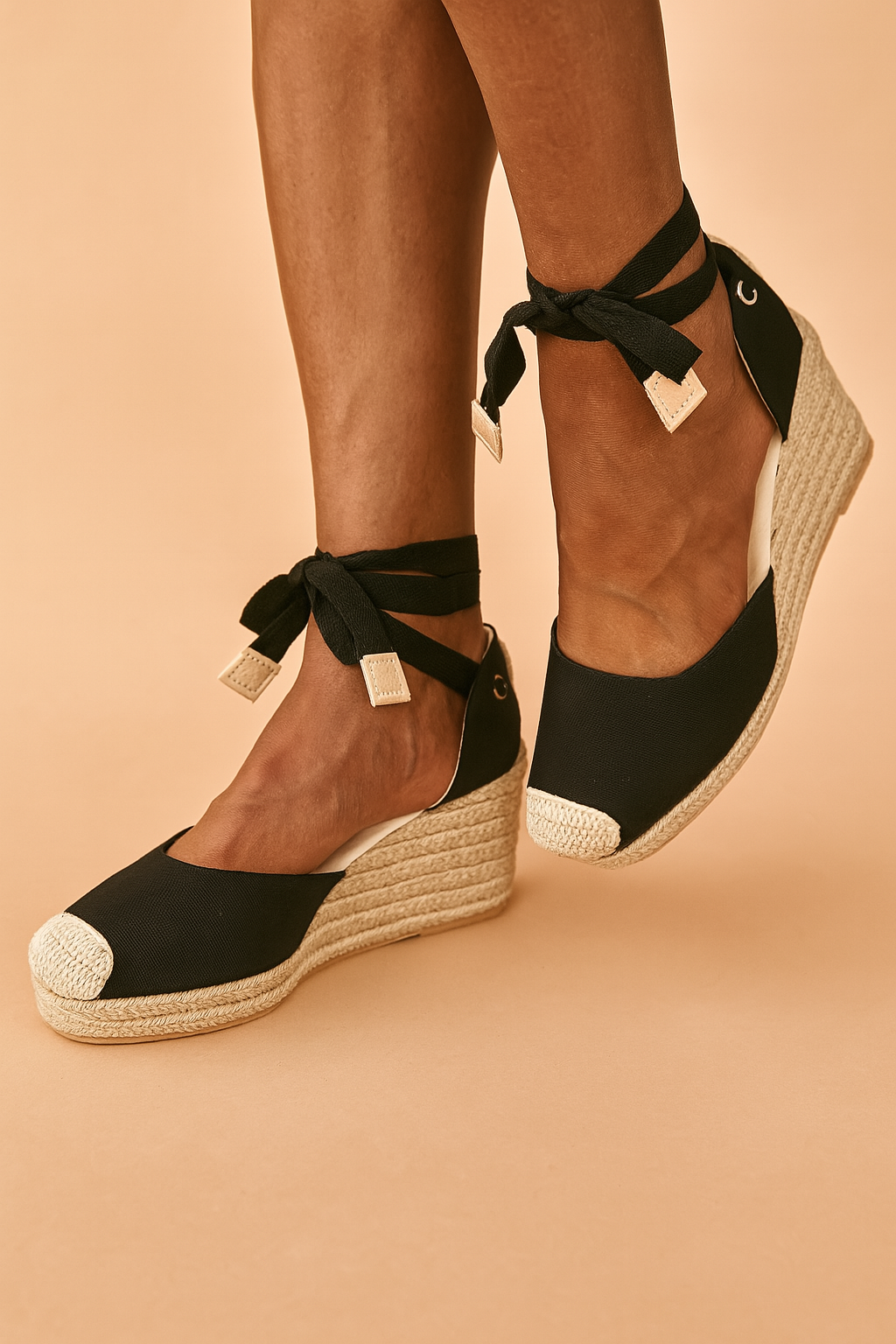 Women's espadrille wedge sandals, a stylish & comfortable choice for summer fashion, with secure ankle straps.