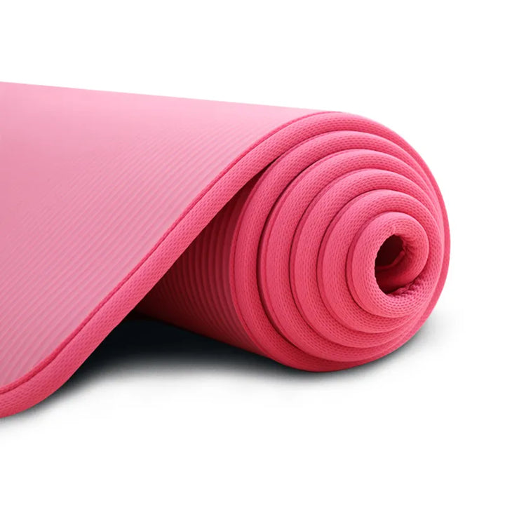 Unisex home gym mat, thick & non-slip for yoga, pilates, and fitness. Enjoy comfort & stability in every workout.