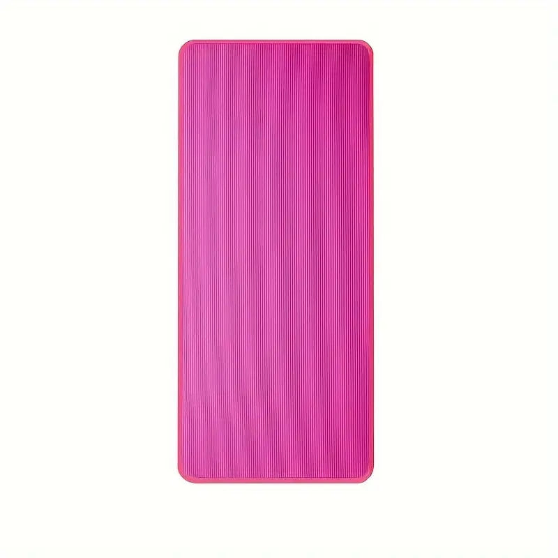Thick unisex exercise mat provides comfort & stability for yoga, pilates, and stretching. Non-slip for safe workouts.