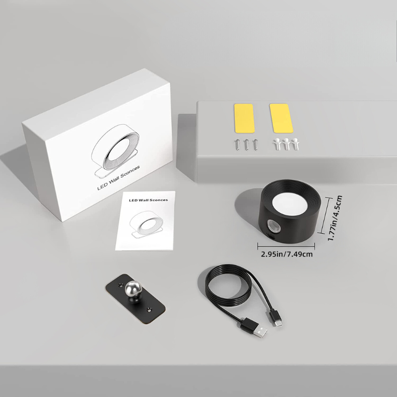 "Touch activated ambient lamp with adjustable brightness, featuring sleek design and customizable light settings."