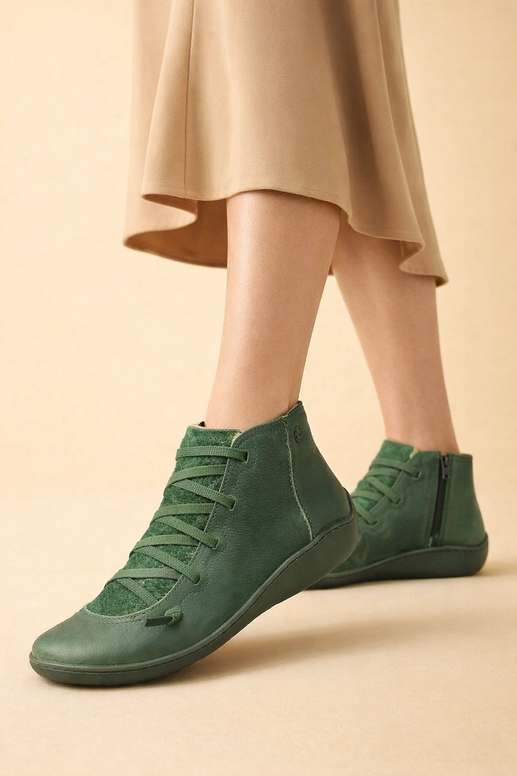 Stylish women's walking ankle boots with orthopedic foot support for all-day comfort & casual wear.