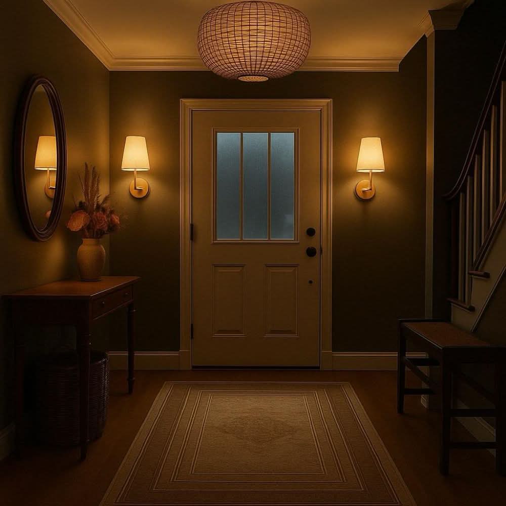 Dimmable wireless wall sconce 2-pack with remote control. Elegant fabric shade lamps for adjustable bedroom lighting.