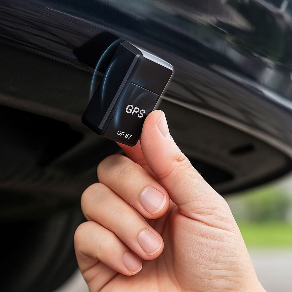 "Ultra-compact magnetic GPS tracker with real-time tracking and easy attachment for vehicle and asset security."