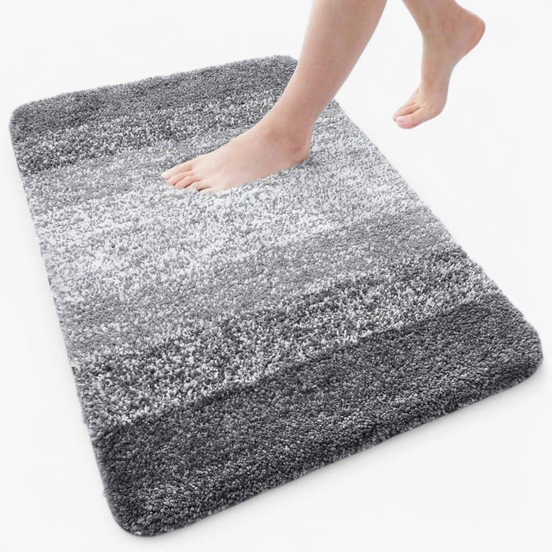 Washable UltraAbsorb bath mat, versatile as a kitchen or entryway rug, durable microfiber floor decor.