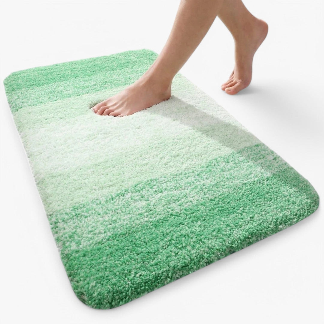 Premium UltraAbsorb absorbent bathroom mat, non-slip microfiber bath rug for safe, dry, comfortable floors.