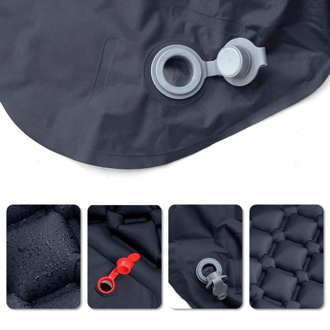 Ultralight camping sleeping mat with integrated foot pump for easy, quick inflation during outdoor adventures.