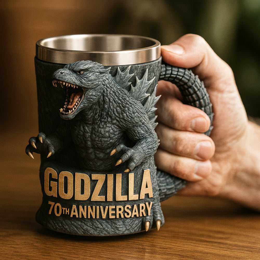 Unique 3D monster ceramic coffee mug for novelty drinkware collectors.