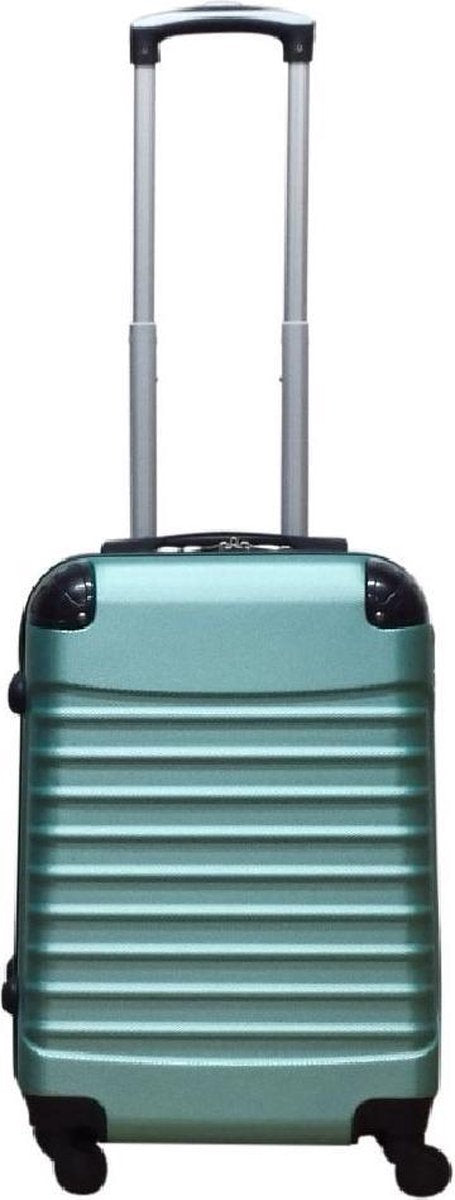 Unisex green 2-piece hardside luggage with multi-directional spinner wheels, ideal for modern travelers.