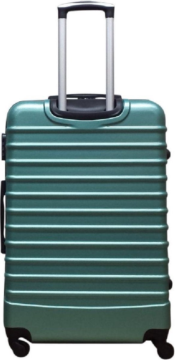 Stylish green 2-piece hardside spinner luggage set, combining modern design with sturdy travel functionality.