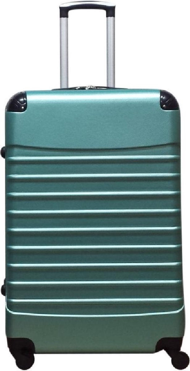 Easy-to-maneuver green 2-piece hardside luggage set, designed with 360° spinner wheels for seamless travel.