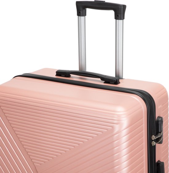 Durable 2-piece hard shell luggage set: carry-on & checked suitcase for versatile airport travel.