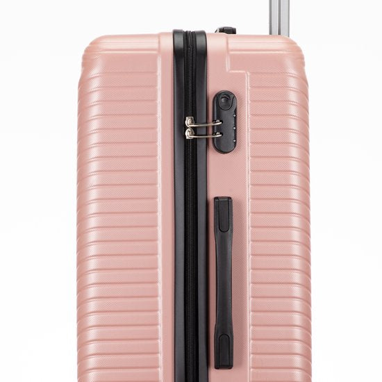 Stylish unisex 2-piece hard shell luggage set, perfect travel gear for modern adventurers.