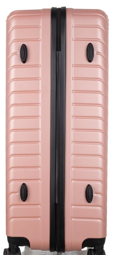 Complete 2-piece hard shell travel bag set including carry-on & checked luggage, ideal for vacation essentials.