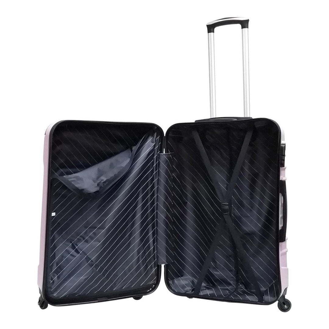 Unisex 2-piece hardshell ABS luggage set with smooth spinner wheels for easy travel & vacation.