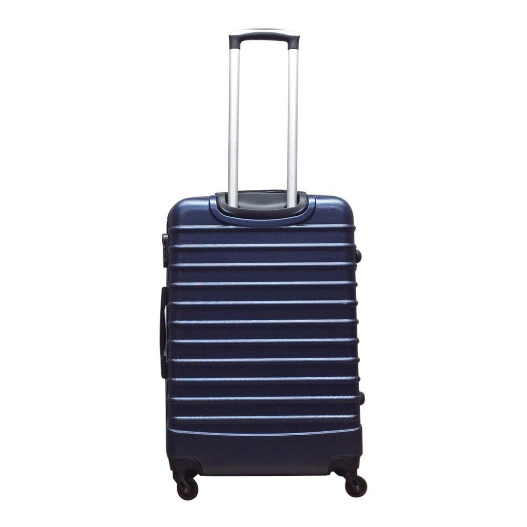 Matching unisex 2-piece hardshell ABS travel luggage set with spinner wheels for seamless trips.
