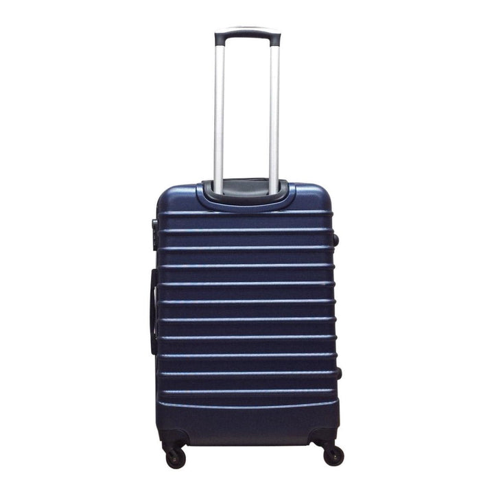Matching unisex 2-piece hardshell ABS travel luggage set with spinner wheels for seamless trips.
