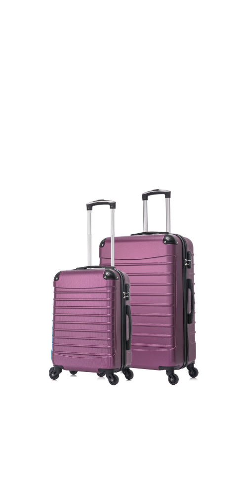 Unisex 2-piece hardshell luggage set for organized, durable travel. Ideal spinner suitcases for any vacation.